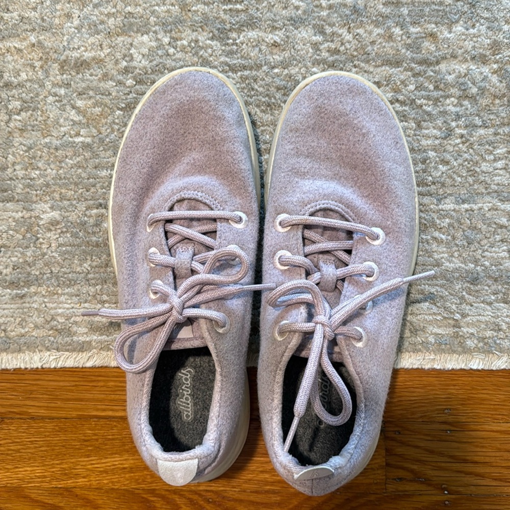 All birds lavender sneakers